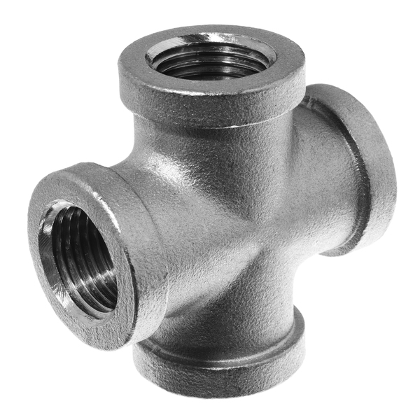 Usa Industrials Pipe Fitting - 316SS - Class 150 - Cross - 3/8" FNPT ZUSA-PF-6766